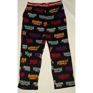 Stranger Things Pattern Women's L Pajama Sleep Pants W/ Pockets Netflix EUC